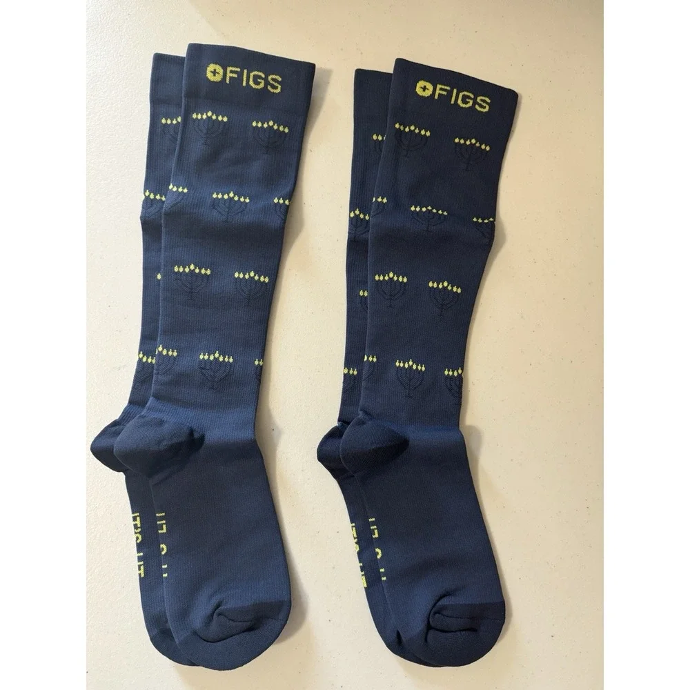 2-FIGS Compression Socks‎ Size Medium Women 5-10 Men 6-12 NEW